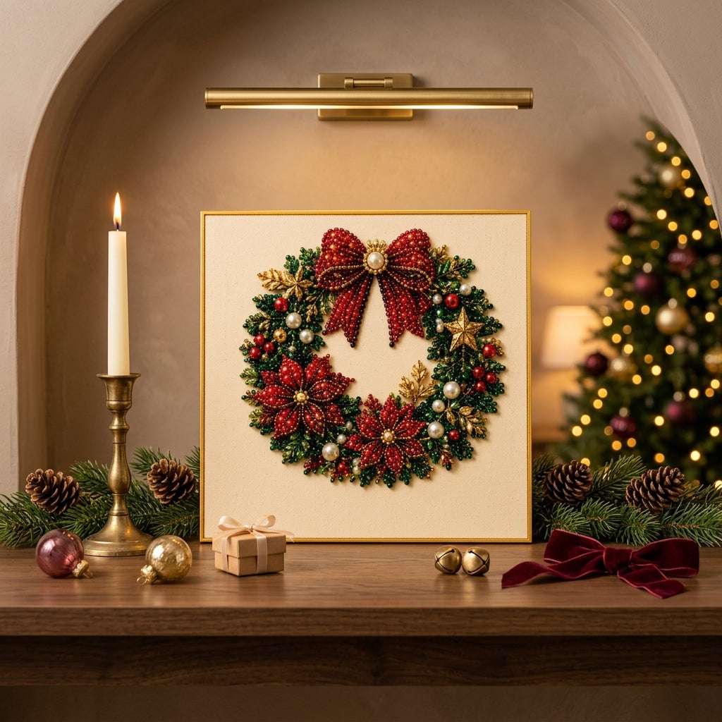 Coram Christmas Pearl Art Christmas Wreath design